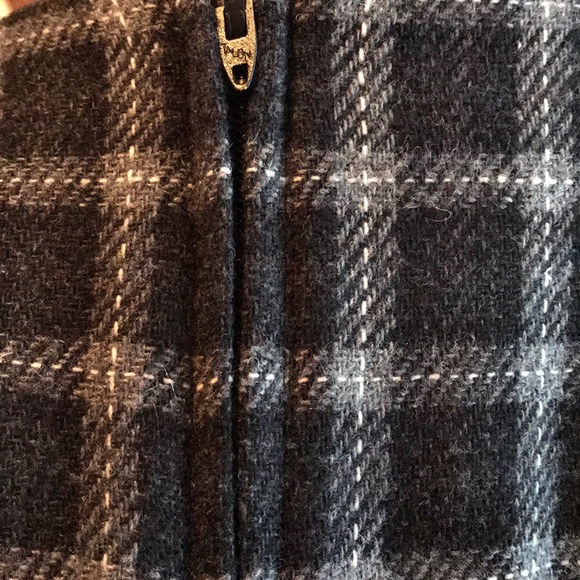 🦋NWT🦋Light/dark gray wool Blend skirt whitelines - Picture 6 of 6